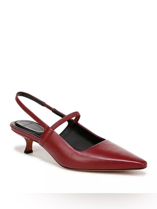 Vince Shoes - Vince Burgundy Pointed Slingback Flats with Black Insole